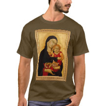T-shirt Madonna et Enfant et Chat