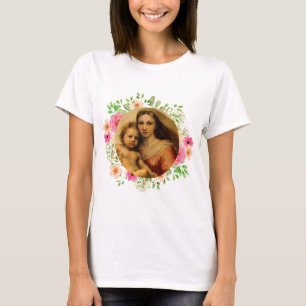 T-shirt Madonna et Sixtine enfant par Rafael