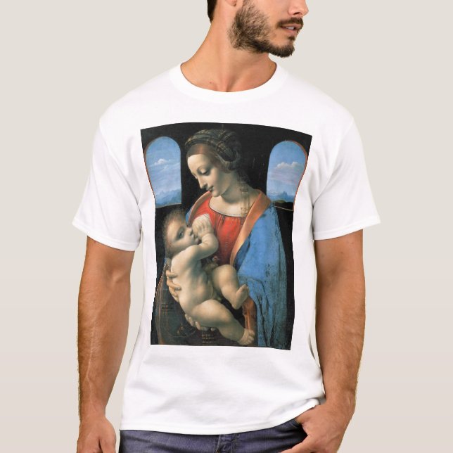 T-shirt Madonna Litta, Leonardo da Vinci, 1490-1491 (Devant)