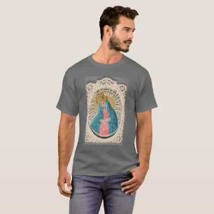 T-shirt Madonna Reine du Ciel sur dentelle