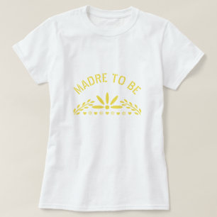 T-shirt Madre Jaune à papy picado Baby shower