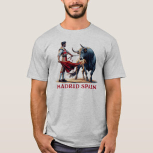 T-shirt Madrid Espagne Bull Fighting