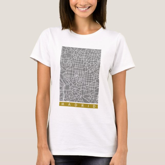 T-shirt Madrid map (Devant)