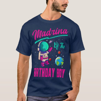 T-shirt Madrina De L'Anniversaire Boy Space Party Planet A
