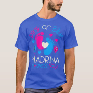 T-shirt Madrina Rose Ou Bleue Aime Votre Bébé Révélation D