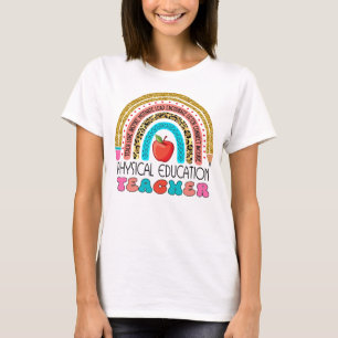 T-shirt Maestra enseignant crayon arc-en-ciel cadeau retou
