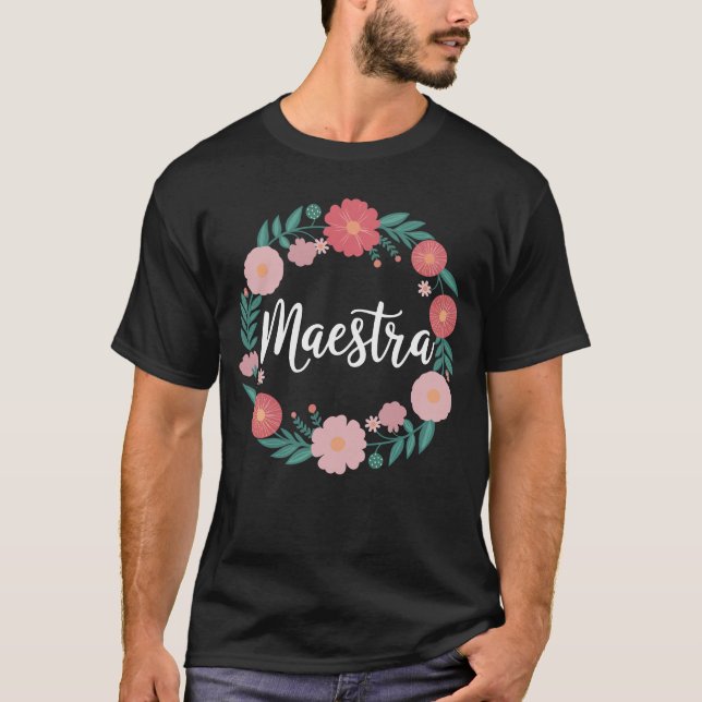 T-shirt Maestra enseignant espagnol bilingue (Devant)