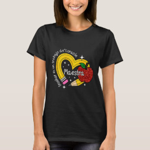 T-shirt Maestra Professeur d'espagnol Retour à l'école Pre