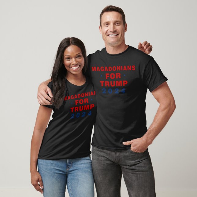 T-shirt Magadoniens pour Trump 2024 Rouge bleu (Unisexe)