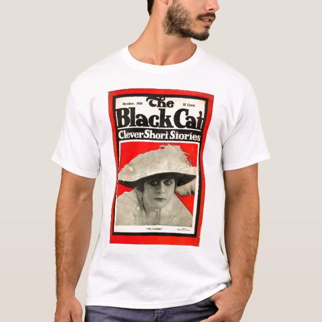 T-shirt Magazine 1918 d'histoire courte de Theda Bara (Devant)