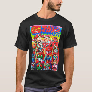 T-shirt Magazine TV des années 1970 Shogun Warriors Kamen 