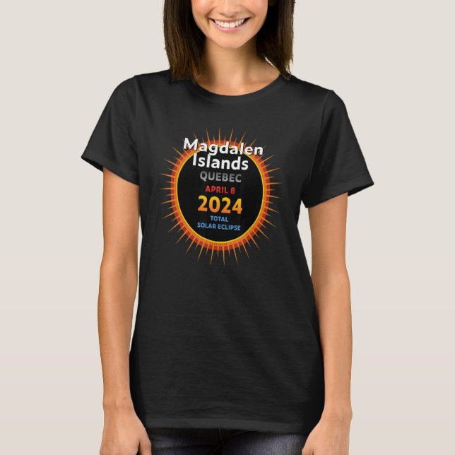 T-shirt Magdalen Islands Quebec QC Total Solar Eclipse 202 (Devant)