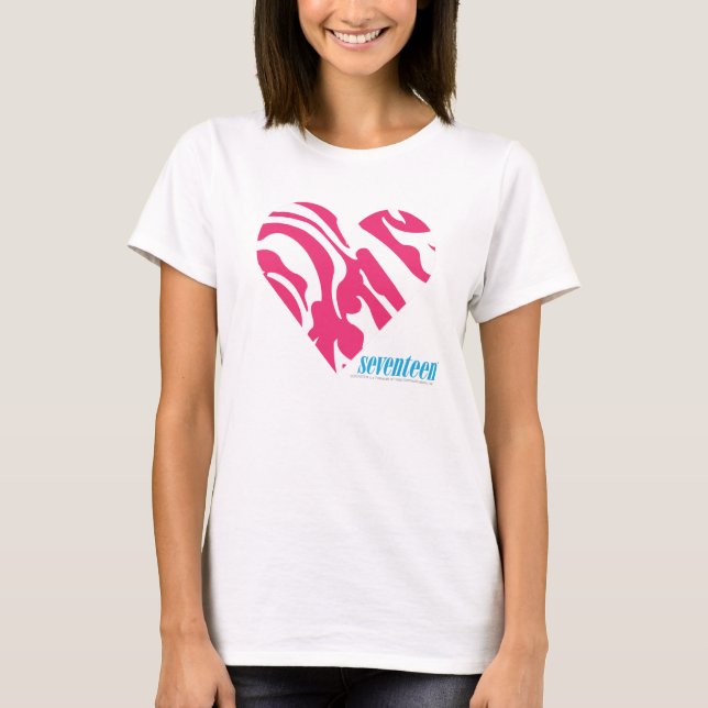 T-shirt Magenta 2 de zèbre (Devant)