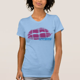 T-shirt Magenta de plaid