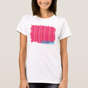 T-shirt Magenta mince 2 de rayures