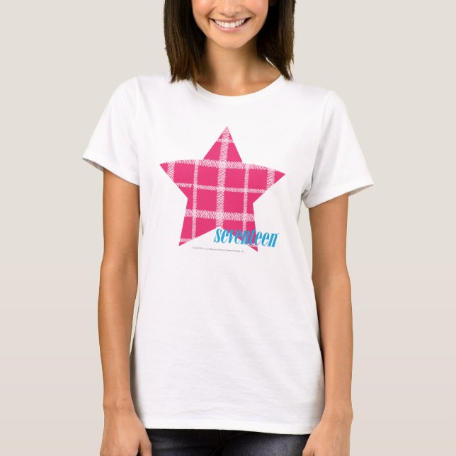 T-shirt Magenta Plaid 3 (Devant)