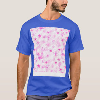 T-shirt Magenta Sakura Cherry Blossom Motif