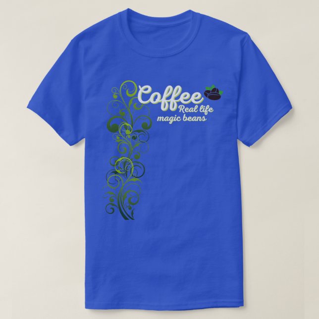 T-shirt Magic Beans café plaisir fèves tendril (Design devant)