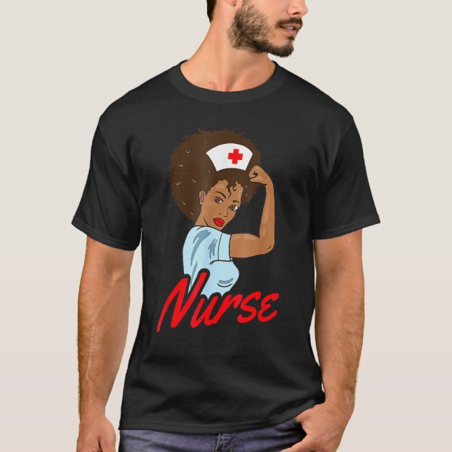 T-shirt Magic Black Nurse Melanin Black History Pride Nurs (Devant)