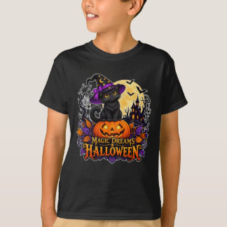 T-shirt Magic Dreams Halloween Chat Noir  