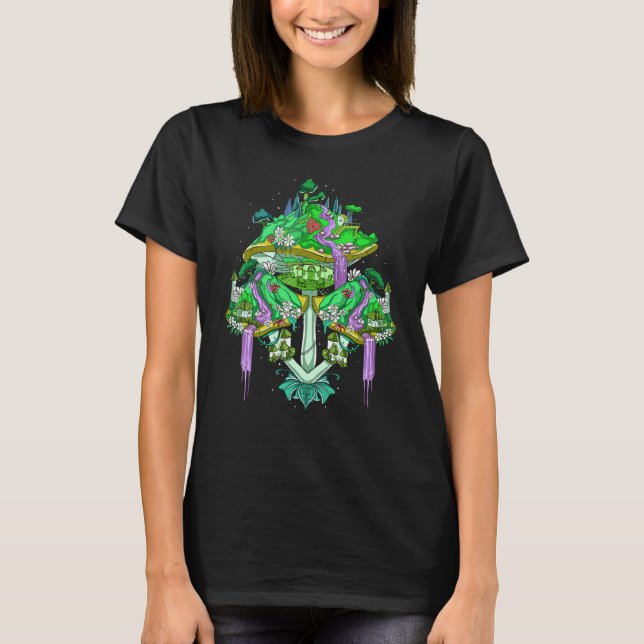 T-shirt Magic Mushroom House Inspiré Champignons Royaume R (Devant)