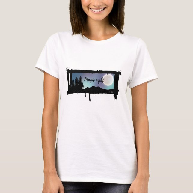 T-SHIRT MAGIC NIGHT NORTHERN LIGHTS (Devant)