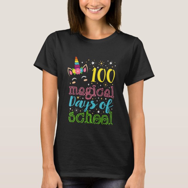 T-shirt Magical Day Teacher or Student happy 100th Day of  (Devant)