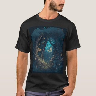 T-shirt Magical Forest Portal with Glowing Details
