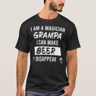 T-shirt Magicien de l'habillement Grampa Funny Bière et fê