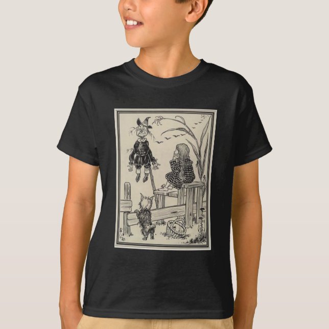 T-shirt Magicien d'Oz Dorothy et l'épouvantail (Devant)