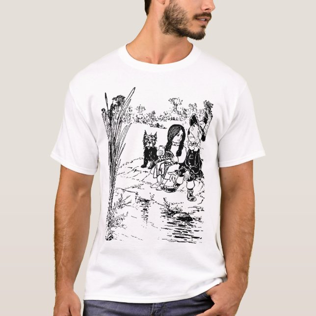 T-shirt Magicien d'Oz Toto, Dorothy et épouvantail (Devant)