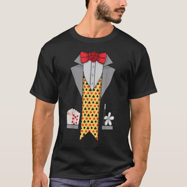 T-shirt Magicien Halloween Costume Enfants Hommes Femmes M (Devant)