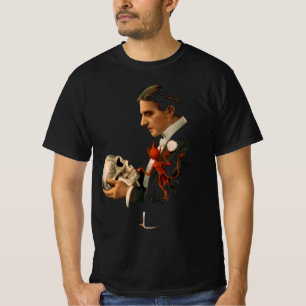 T-shirt Magicien Vintage, Thurston tenant un crâne humain