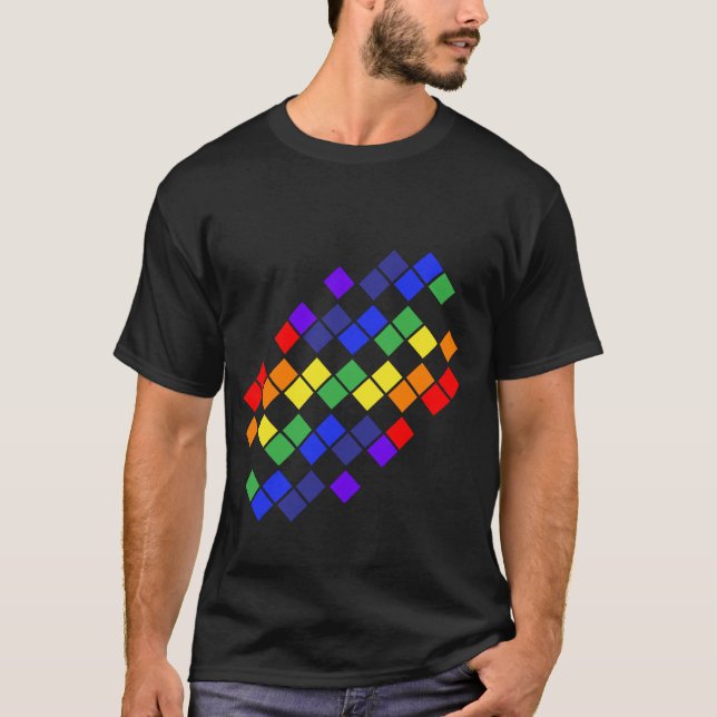 T-shirt Magie colorée (couleur noire) (Devant)