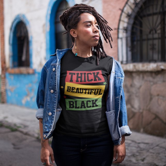 T-shirt Magie de fille noire épaisse et belle (Créateur téléchargé)