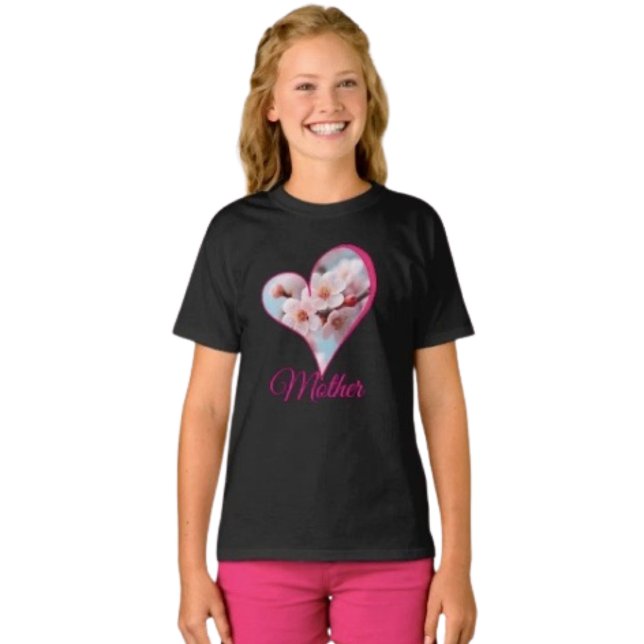 T-shirt Magie de Fleur Rose  (Cute and comfy kids’ tee for Mother’s Day—perfect for celebrating Mom with big smiles.

)
