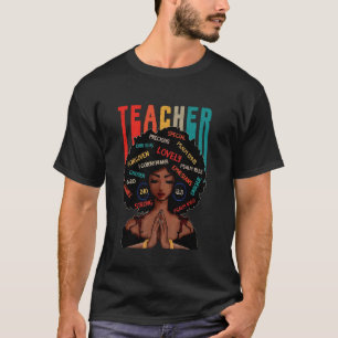 T-shirt Magie de l'enseignant noir Mois de l'histoire des