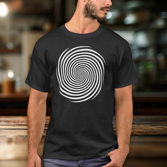 T-shirt Magie Homme Hypnose Spirale (Get ready to turn heads with our black and white Hypnosis spiral t-shirt.)