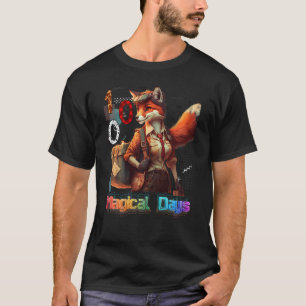 T-shirt Magique 100 Jours D'Enseignant Étudiants Filles