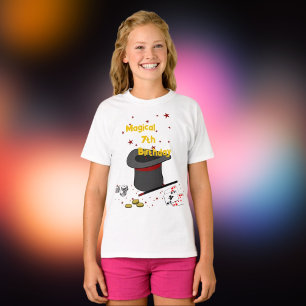 T-shirt Magique 7ème anniversaire Theme Party