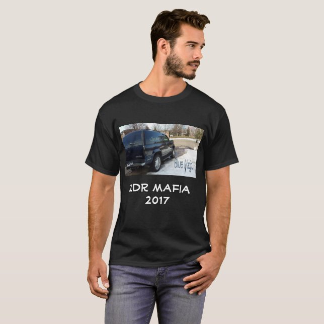 T-shirt magique bleu de la Mafia 2DR (Devant entier)