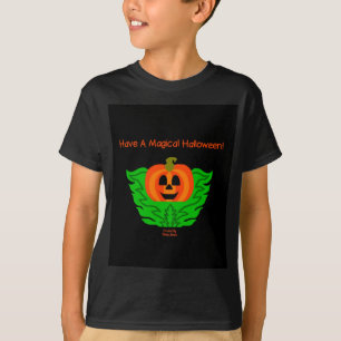T-shirt Magique Halloween Citrouilles garçons Black T shir