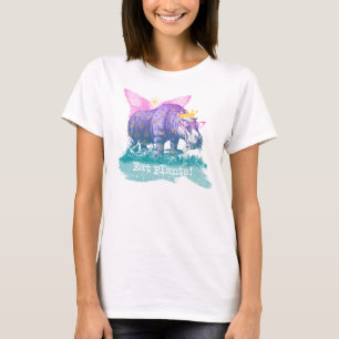 T-shirt magique herbivore végétalien d'hippopota
