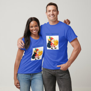 T-shirt magique imprimé Joyeux Noël Deep Royal