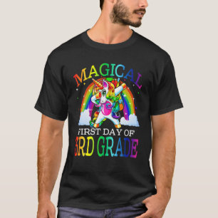T-shirt Magique Premier Jour De 3E Année Unicorne De Grade