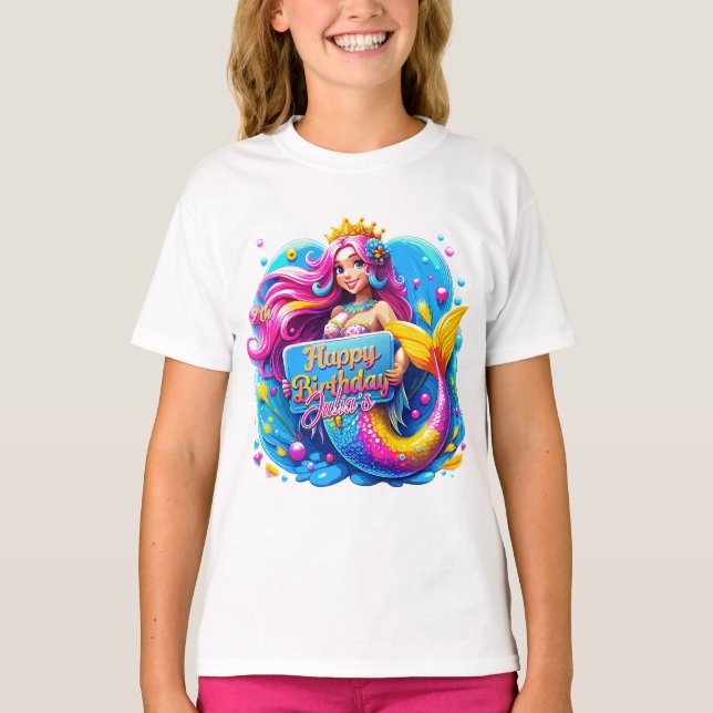 T-shirt Magique Sirène Anniversaire délice, cadeau d'anniv (Devant)