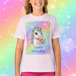 T-shirt Magique Unicorne Rainbow Sparkle Anniversaire