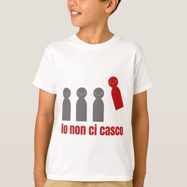 T-shirt Maglietta "Io non ci casco" (Devant)