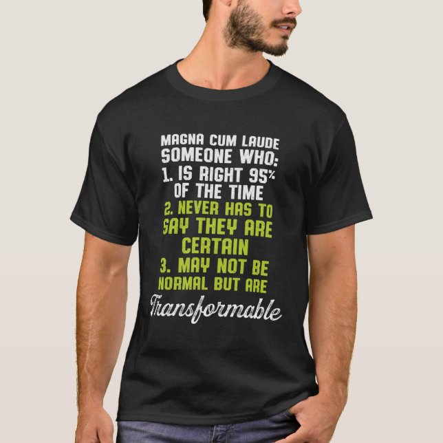T-shirt Magna CumLaude Graduate Class Graduate Graduate Pu (Devant)