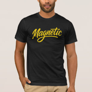 T-shirt Magnétique - Gras de conception de script canari T